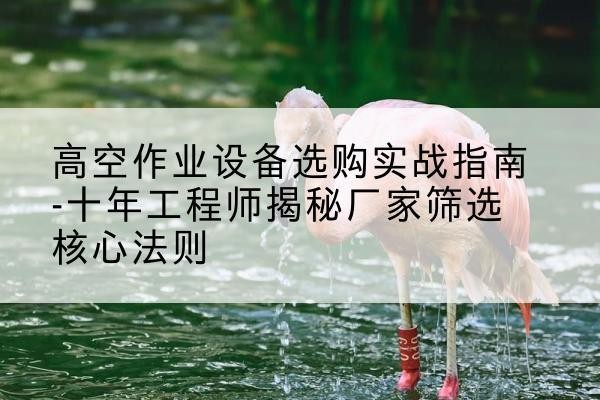 桂阳剪叉式升降机厂家-高空作业设备选购实战指南-十年工程师揭秘厂家筛选核心法则