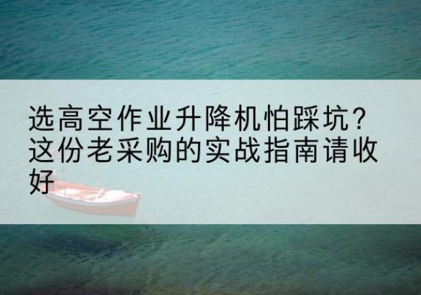 桂阳高空作业升降机厂家推荐-选高空作业升降机怕踩坑？这份老采购的实战指南请收好